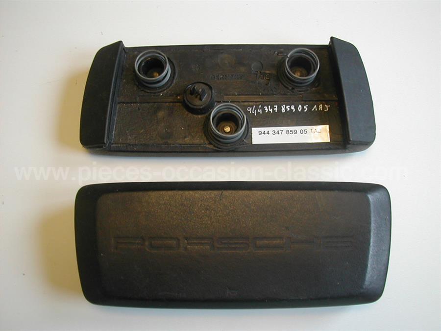Cache central volant noir Porsche 944